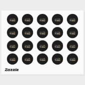 Sticker Rond Choses Couture Quilting Temps Libre (Feuille)
