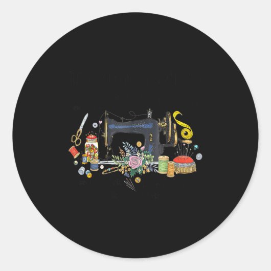 Sticker Rond Choses Couture Quilting Temps Libre (Devant)