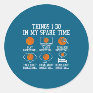 Sticker Rond Choses de basketball Temps libre Bball