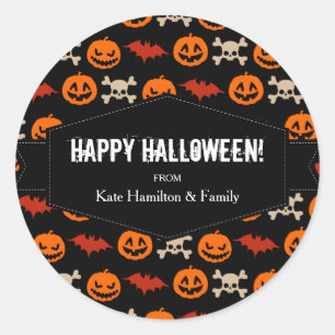 Sticker Rond Choses horribles de Halloween