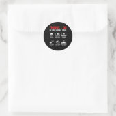 Sticker Rond Choses que je fais dans mon temps libre BBQ (Sac)