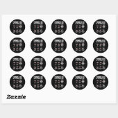 Sticker Rond Choses que je fais dans mon temps libre Bowling Qu (Feuille)