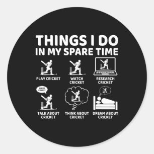 Sticker Rond Choses que je fais pendant mon temps libre Amateur