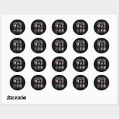 Sticker Rond Choses que je fais pendant mon temps libre Bowling (Feuille)
