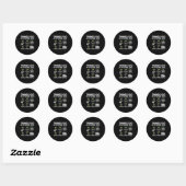 Sticker Rond Choses que je fais pendant mon temps libre Cube ca (Feuille)