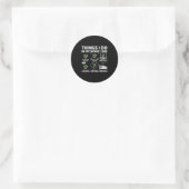 Sticker Rond Choses que je fais pendant mon temps libre Cube ca (Sac)