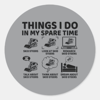 Sticker Rond Choses que je fais pendant mon temps libre Funny S