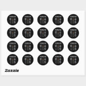 Sticker Rond Choses que je fais pendant mon temps libre Impress (Feuille)