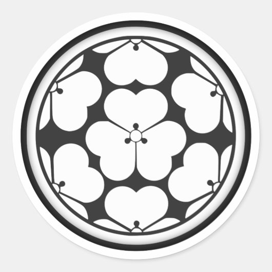Sticker Rond Chosokabe Clan Kamon (Devant)
