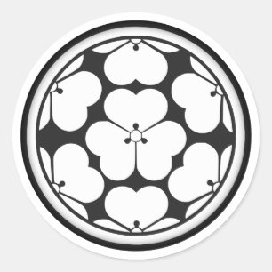 Sticker Rond Chosokabe Clan Kamon