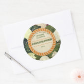 Sticker Rond Chou-fleur en conserve personnalisée maison par (Enveloppe)
