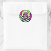 Sticker Rond Chou Vivant Pop Art (Sac)