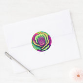 Sticker Rond Chou Vivant Pop Art (Enveloppe)