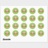 Sticker Rond Chouette (Feuille)