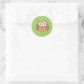 Sticker Rond Chouette (Sac)