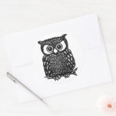 Sticker Rond Chouette (Enveloppe)