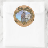 Sticker Rond Chouette (Sac)