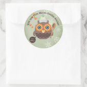 Sticker Rond Chouette biscuits de Noël biscuits maison gâteries (Sac)