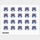 Sticker Rond Chouette blanche (Feuille)