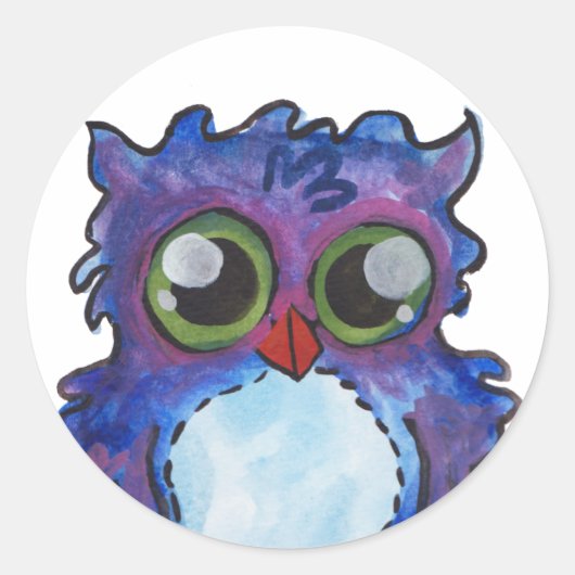 Sticker Rond Chouette blanche (Devant)