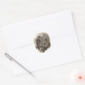 Sticker Rond Chouette Brown (Enveloppe)