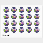 Sticker Rond Chouette de nuit colorée (Feuille)