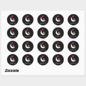 Sticker Rond Chouette de Saint Valentin (Feuille)