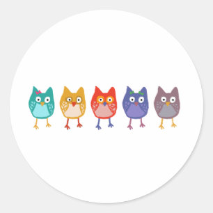 Sticker Rond Chouette d'entre nous