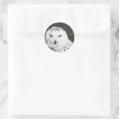 Sticker Rond Chouette des neiges (Sac)