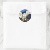 Sticker Rond Chouette des neiges par Paula Atwell (Sac)