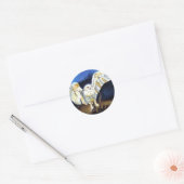 Sticker Rond Chouette des neiges par Paula Atwell (Enveloppe)