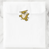 Sticker Rond Chouette géniale (Sac)