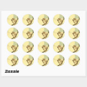 Sticker Rond Chouette japonaise n° 1 (Feuille)