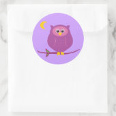 Sticker Rond Chouette pourpre (Sac)