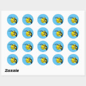 Sticker Rond Chouette sur un arbre (Feuille)