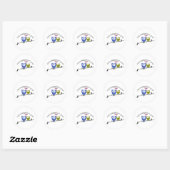 Sticker Rond Chouette t'aime toujours ! (Feuille)