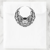 Sticker Rond Chouette tribale (Sac)