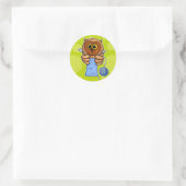 Sticker Rond chouette tricot (Sac)