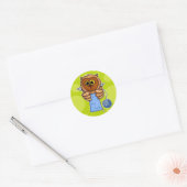 Sticker Rond chouette tricot (Enveloppe)