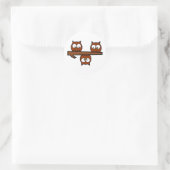 Sticker Rond Chouettes (Sac)