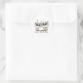 Sticker Rond Chouettes mignonnes en amour (Sac)