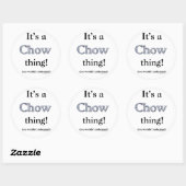 Sticker Rond Chow Chow Thing (Feuille)