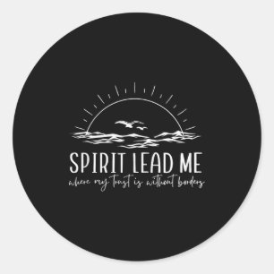 Sticker Rond Chrétien conduit par l'Esprit, où ma confiance est