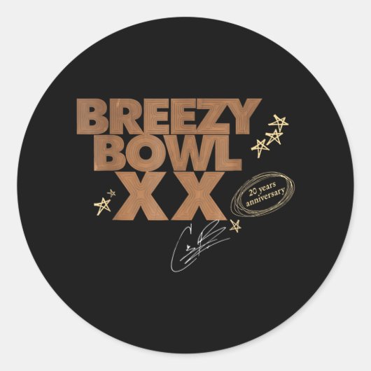Sticker Rond Chris Breezy Xx 2025 (Devant)