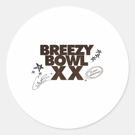 Sticker Rond Chris Breezy Xx 2025 (Devant)
