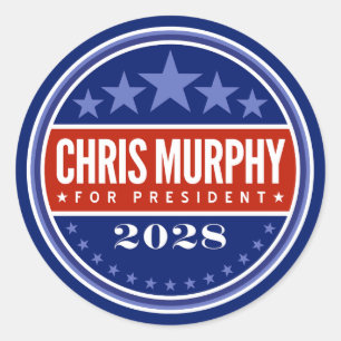 Sticker Rond Chris Murphy pour Président 2028