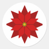 Sticker Rond Chrissie Hattingdon Poinsettia (Devant)