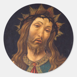 Sticker Rond Christ couronné d'épines par Sandro Botticelli