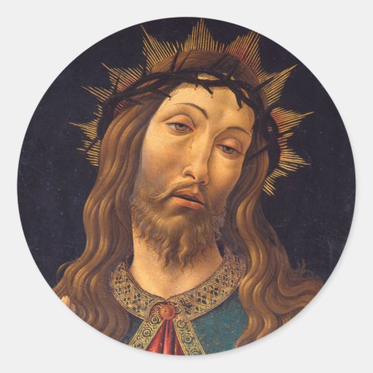 Sticker Rond Christ couronné d'épines par Sandro Botticelli (Devant)