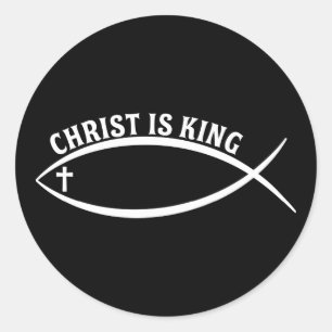 Sticker Rond Christ est roi